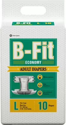 B-FIT ADULT DIAPER ECONOMY LARGE 10'S