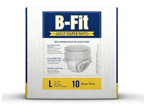 B-FIT ADULT DIAPER PANTS LARGE 10'S