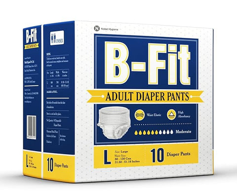 B-FIT ADULT DIAPER PANTS LARGE 10'S