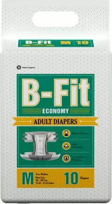 B-FIT ADULT DIAPERS ECONOMY MEDIUM 10'S