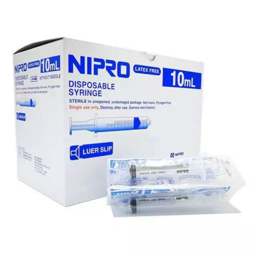 10 ML NIPRO EO SYRINGE WITH NEEDLE 21GX1