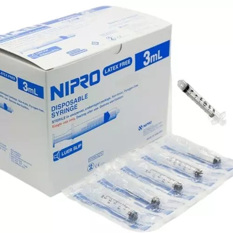 3ML NIPRO EO SYRINGE WITH NEEDLE 24G*1"