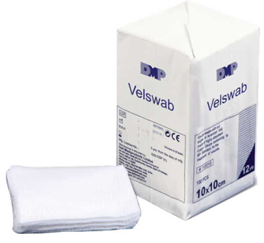 VELSWAB 10CMX10CM X12 PLY