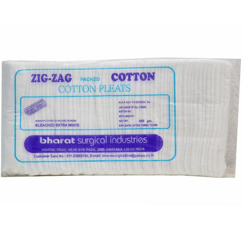 BHARATH 500 GM COTTON PLATES ZIGZAG ROLL